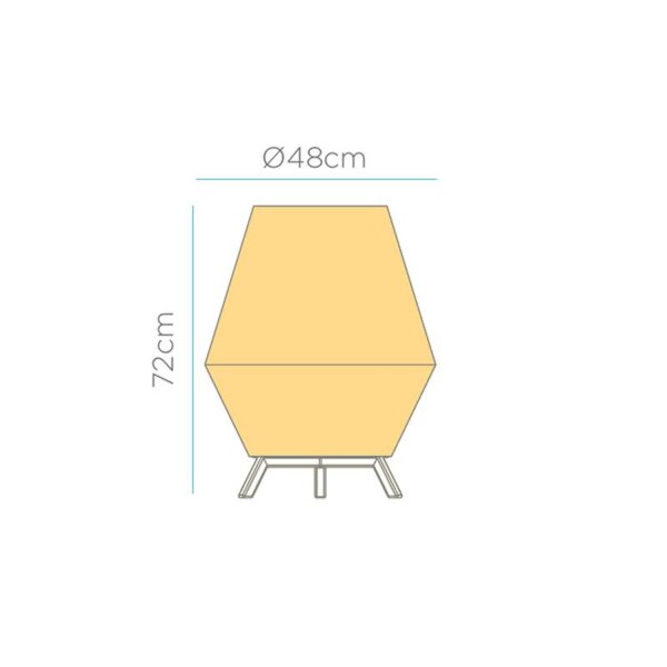 Lampe de table LED à lextérieur IP54 72 cm Rattan Dimmer Télécommande