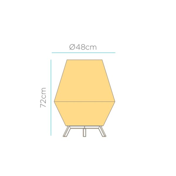 LED Tischleuchte außen kabellos 72 cm IP65 Dimmer