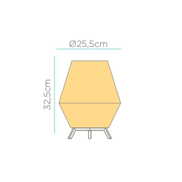 Lampe dappoint Trépied en rotin H : 32,5 cm E27 YILAN