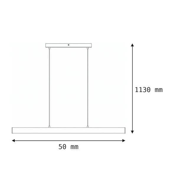 Suspension LED métal dimmable L : 100 cm noir Moderne