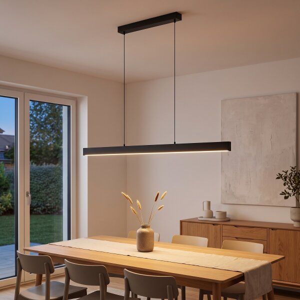 Suspension LED métal dimmable L : 100 cm noir Moderne