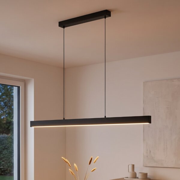 Suspension LED métal dimmable L : 100 cm noir Moderne