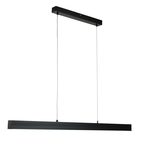 Suspension LED métal noir allongé L : 100 cm