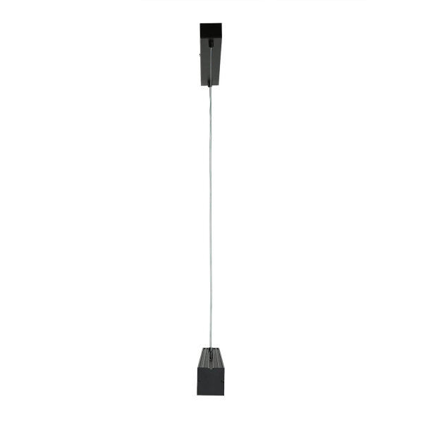 Suspension LED métal noir allongé L : 100 cm