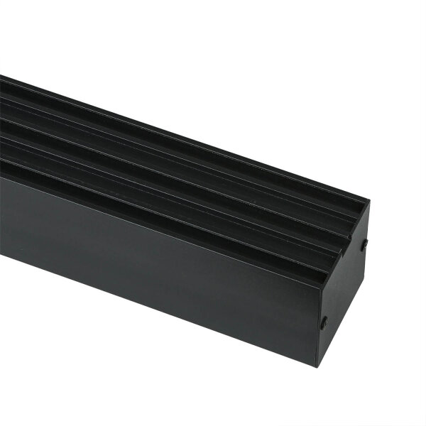 Suspension LED métal noir allongé L : 100 cm