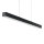 Suspension LED métal noir allongé L : 100 cm