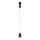 Suspension LED métal noir allongé L : 100 cm
