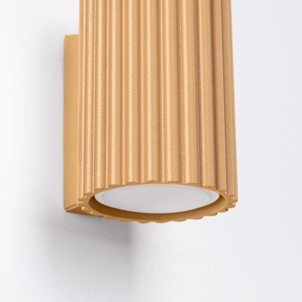 Wandlampe GU10 Modern aus Aluminium klein H: 10 cm in Gold