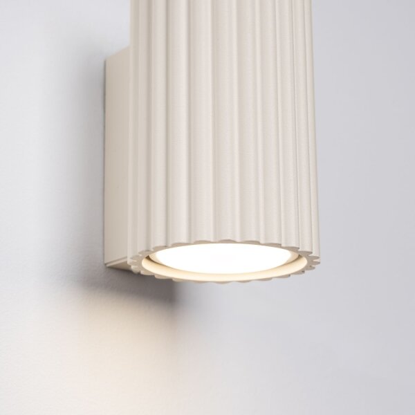 Wandlampe innen GU10 klein H: 10 cm in Creme GU10 Modern
