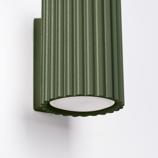 Applique murale GU10 H : 10 cm petite in Vert Moderne Aluminium