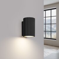 Applique noire petite 10 cm de haut GU10 en aluminium...