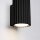 Applique noire petite 10 cm de haut GU10 en aluminium Moderne