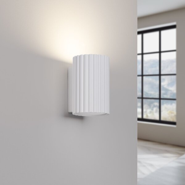 Wandlampe Weiß klein H: 10 cm GU10 aus Aluminium