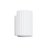 Wandlampe Wei&szlig; klein H: 10 cm GU10 aus Aluminium