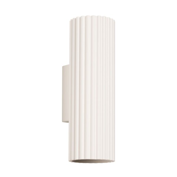 Wandlampe indirekt 2x GU10 H: 20 cm Creme Modern