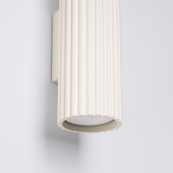 Wandlampe indirekt 2x GU10 H: 20 cm Creme Modern