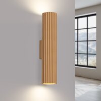 Up Down Wandstrahler H: 30 cm in Gold GU10 2-flammig Modern
