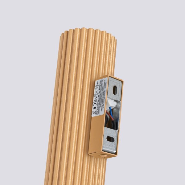 Applique murale Up Down H : 20 cm en or GU10 2 flammes aluminium
