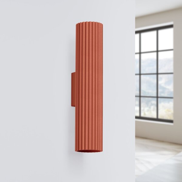 Wandleuchte Modern Up Down Rot GU10 2 flammig B:6,5 cm