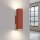 Applique murale Up Down petite H : 20 cm rouge GU10 2 flammes