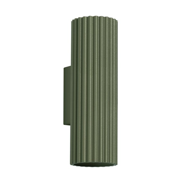 Applique intérieure petite H : 20 cm Vert GU10 2 flammes Up Down