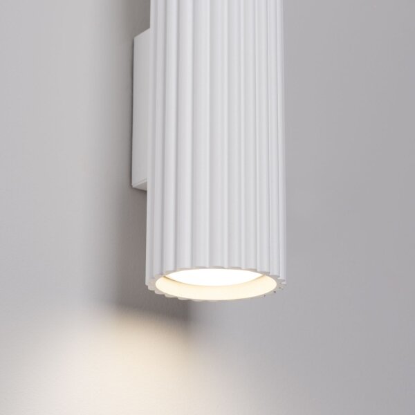Up Down Wandlampe Innen Weiß GU10 2 flammig T:8,5 cm