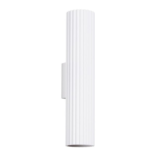 Wandstrahler Weiß klein H: 30 cm klein GU10 2-flammig Modern