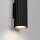 Wandleuchte Schwarz H: 30 cm GU10 2-flammig Aluminium Up Down