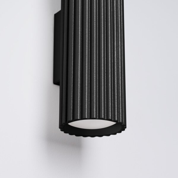 Applique Up Down petite H : 20 cm Noir 2x GU10 Aluminium