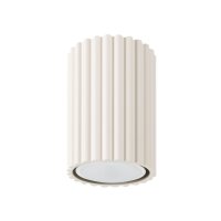 Spot GU10 H: 10 cm &Oslash; 6,5 cm klein Aufputz Aluminium in Creme