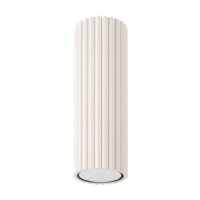 Aufputz Deckenspot GU10 &Oslash; 6,5 cm H: 20 cm in Creme Modern Alu