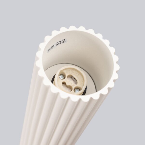 Spot à poser métal Ø 6,5 cm H : 60 cm GU10 en crème Moderne