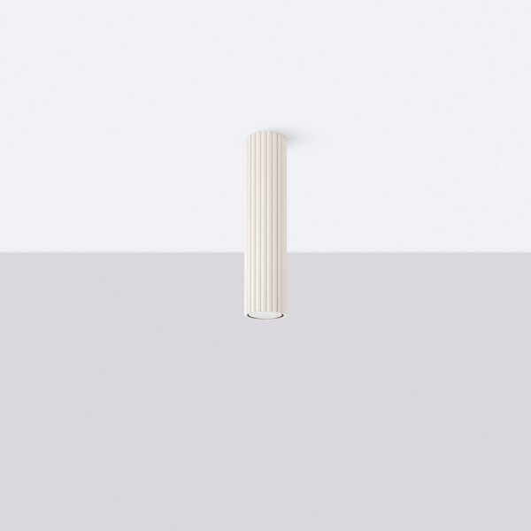 Aufbauspot GU10 in Creme Ø 6,5 cm H: 30 cm schmal BERTA