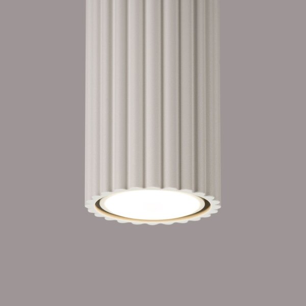 Aufbauspot GU10 in Creme Ø 6,5 cm H: 30 cm schmal BERTA