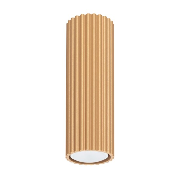 Deckenleuchte GU10 Ø 6,5 cm schmal H: 20 cm in Gold Aufputz