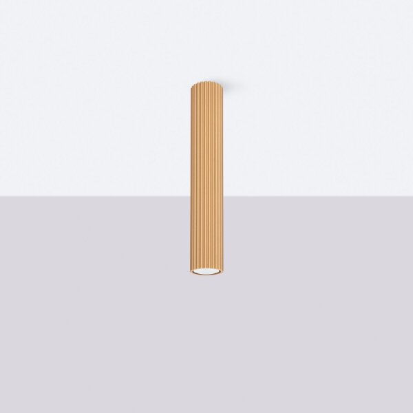 Aufputz Deckenspot GU10 H: 40 cm Ø 6,5 cm in Gold Modern
