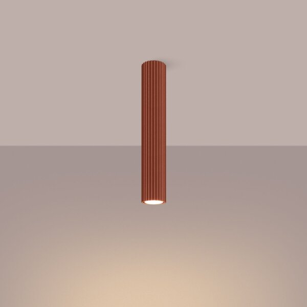 Deckenlampe schmal Ø 6,5 cm H: 40 cm Rot Modern Aluminium