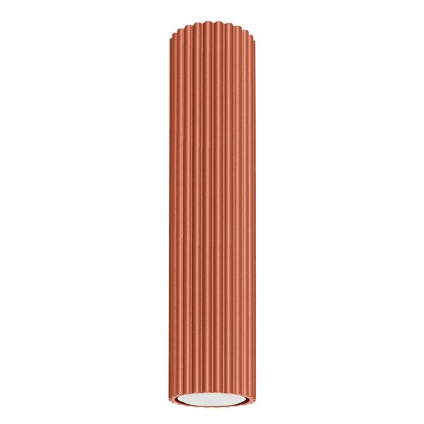 Spot Lampe Decke Aufputz H: 30 cm Ø 6,5 cm Rot Alu GU10