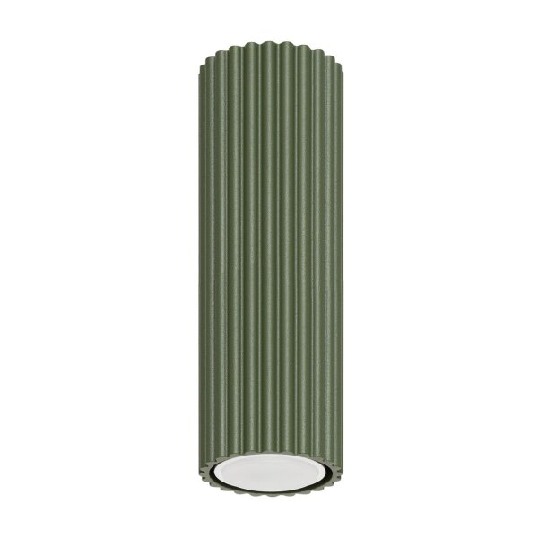 Deckenleuchte schmal Ø 6,5 cm H: 40 cm Aluminium in Grün GU10