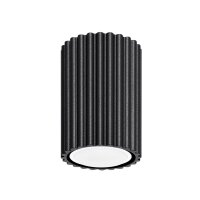 Aufbauspot Schwarz klein GU10 &Oslash; 6,5 cm H: 10 cm Aluminium