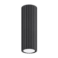 Deckenlampe Aufputz &Oslash; 6,5 cm H: 20 cm Schwarz GU10 Aluminium