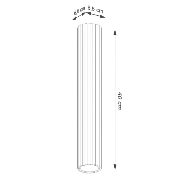 Deckenspot Aufputz GU10 Ø 6,5 cm H: 40 cm schmal Grün