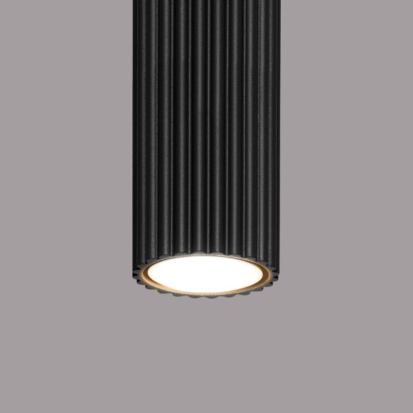 Spot Lampe Decke Schwarz Ø 6,5 cm H: 30 cm GU10 Aufputz