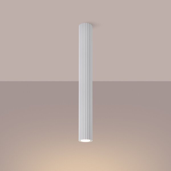 Deckenspot Weiß Ø 6,5 cm 60 cm hoch GU10 Aufputz Aluminium