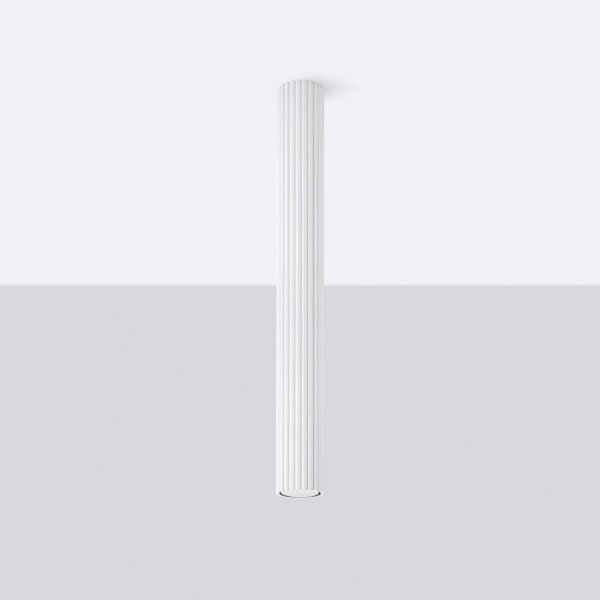 Deckenspot Weiß Ø 6,5 cm 60 cm hoch GU10 Aufputz Aluminium