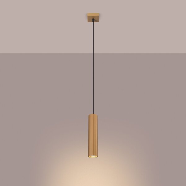 Pendelleuchte GU10 B: 8 cm H: max. 118 cm Aluminium in Gold