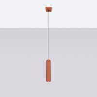 Lampe à suspendre rouge étroite Ø 8...