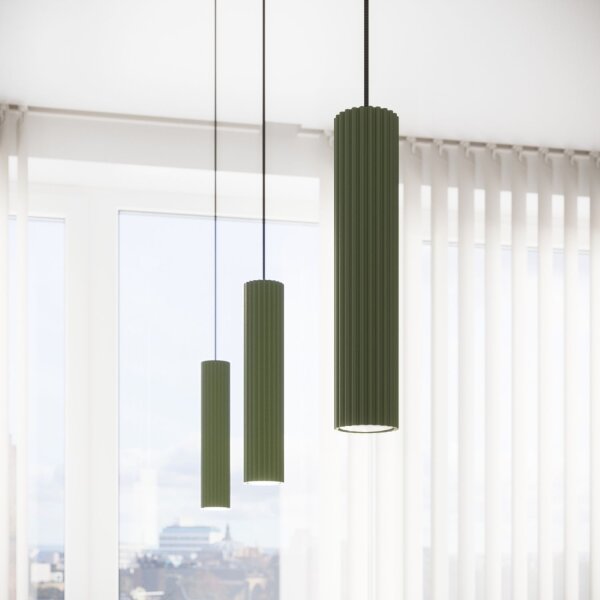 Suspension Vert étroit L : 8 cm H : max. 118 cm GU10 Moderne