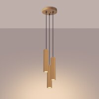 Lampe à suspendre 3 flammes GU10 aluminium L :...