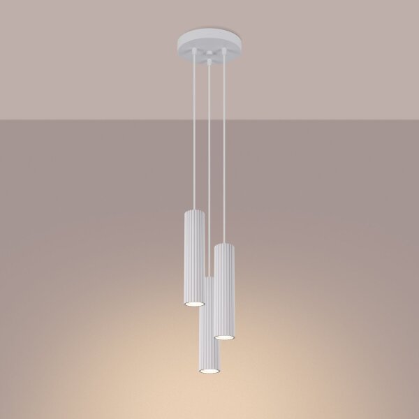 Hängeleuchte 3-flammig GU10 Modern B: 19,5 cm Weiß BERTA